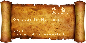 Konstantin Mariann névjegykártya